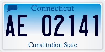 CT license plate AE02141