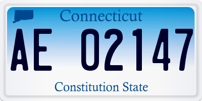 CT license plate AE02147