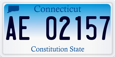 CT license plate AE02157