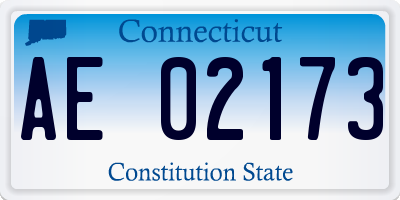 CT license plate AE02173