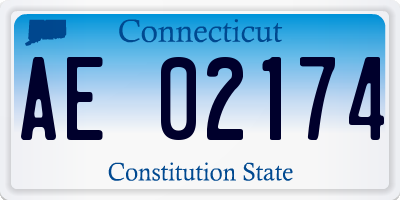 CT license plate AE02174