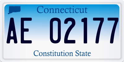 CT license plate AE02177