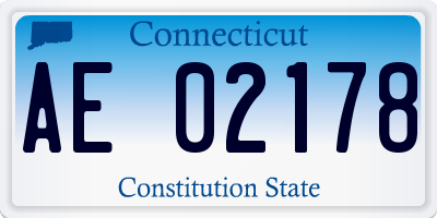 CT license plate AE02178