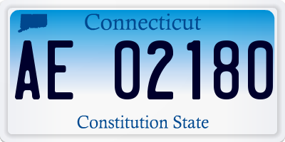 CT license plate AE02180