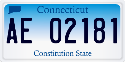 CT license plate AE02181