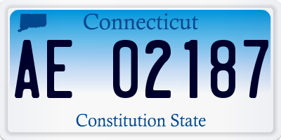 CT license plate AE02187