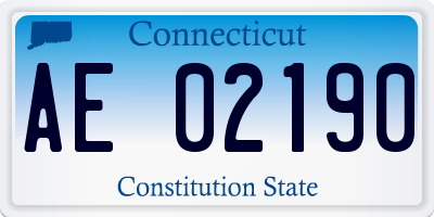 CT license plate AE02190