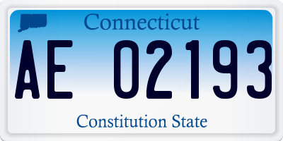 CT license plate AE02193