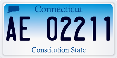 CT license plate AE02211