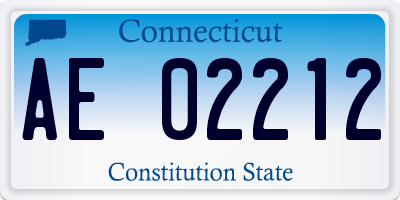CT license plate AE02212
