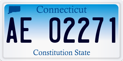 CT license plate AE02271