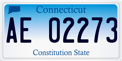 CT license plate AE02273