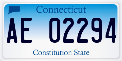 CT license plate AE02294