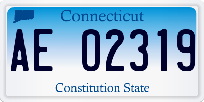CT license plate AE02319
