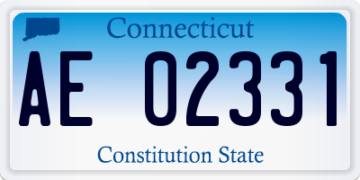CT license plate AE02331