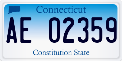 CT license plate AE02359