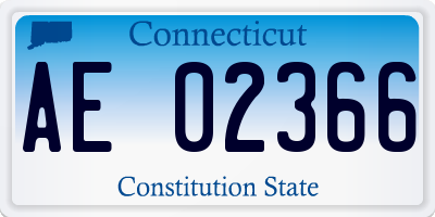 CT license plate AE02366
