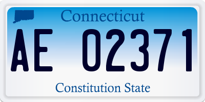 CT license plate AE02371