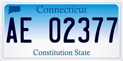 CT license plate AE02377