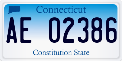 CT license plate AE02386