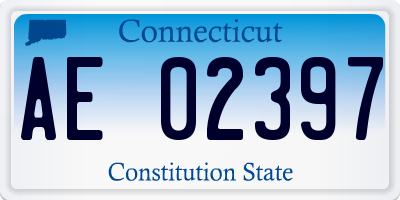 CT license plate AE02397