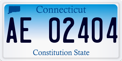 CT license plate AE02404