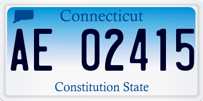 CT license plate AE02415
