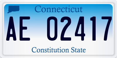 CT license plate AE02417
