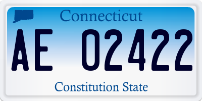 CT license plate AE02422