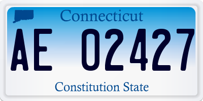 CT license plate AE02427