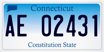 CT license plate AE02431