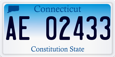 CT license plate AE02433