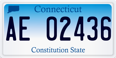 CT license plate AE02436