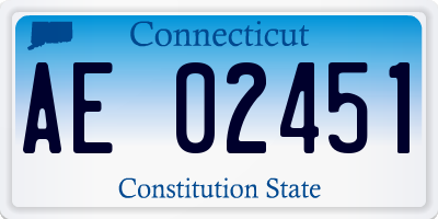 CT license plate AE02451