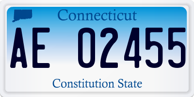 CT license plate AE02455
