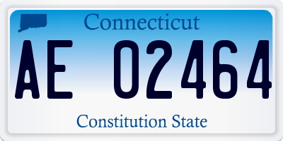 CT license plate AE02464