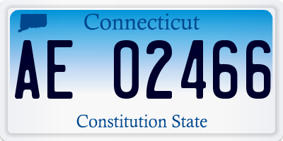 CT license plate AE02466