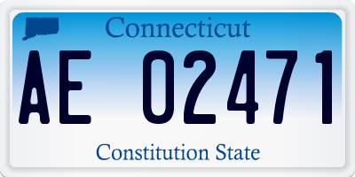 CT license plate AE02471