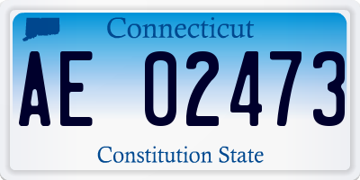 CT license plate AE02473