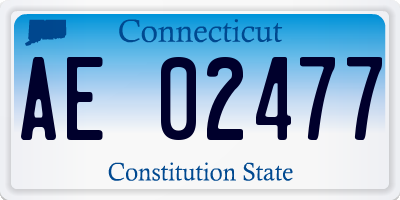 CT license plate AE02477