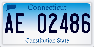 CT license plate AE02486