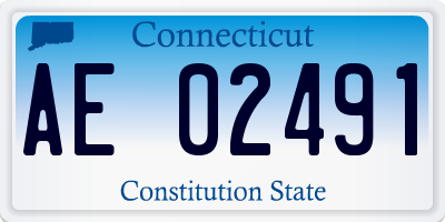 CT license plate AE02491