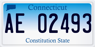 CT license plate AE02493