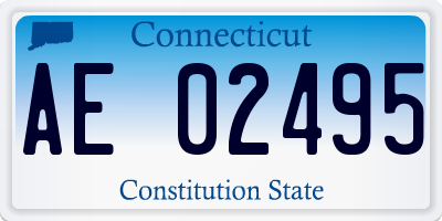 CT license plate AE02495