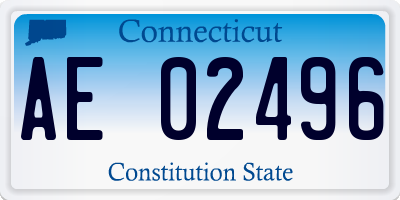 CT license plate AE02496