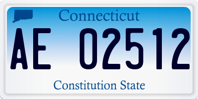 CT license plate AE02512