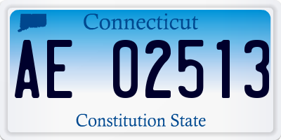 CT license plate AE02513