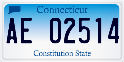 CT license plate AE02514