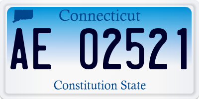 CT license plate AE02521