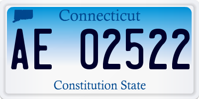 CT license plate AE02522